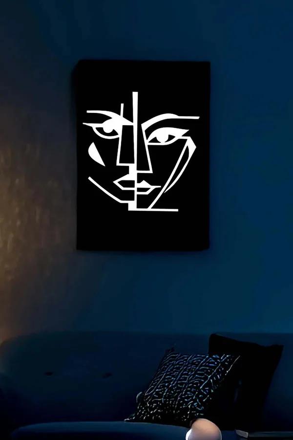 Reflective Abstract Face Wall Art
