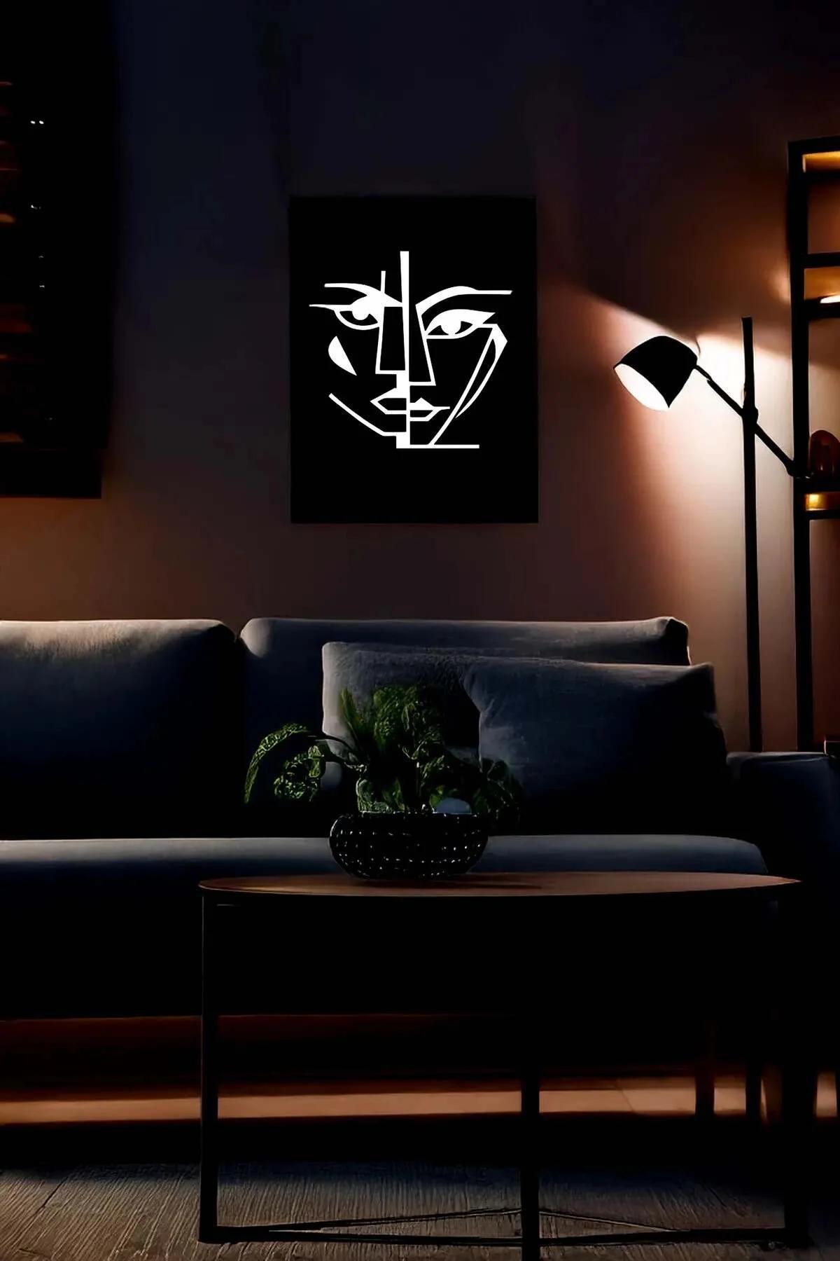 Reflective Abstract Face Wall Art