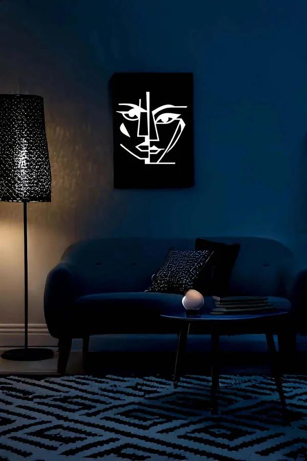 Reflective Abstract Face Wall Art