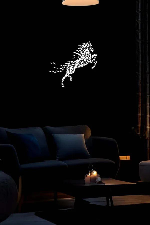 Geometric Horse Wall Decor with Reflective Finish