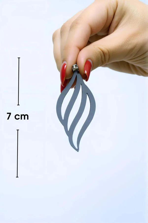 Reflective Laser-Cut Swirl Earrings
