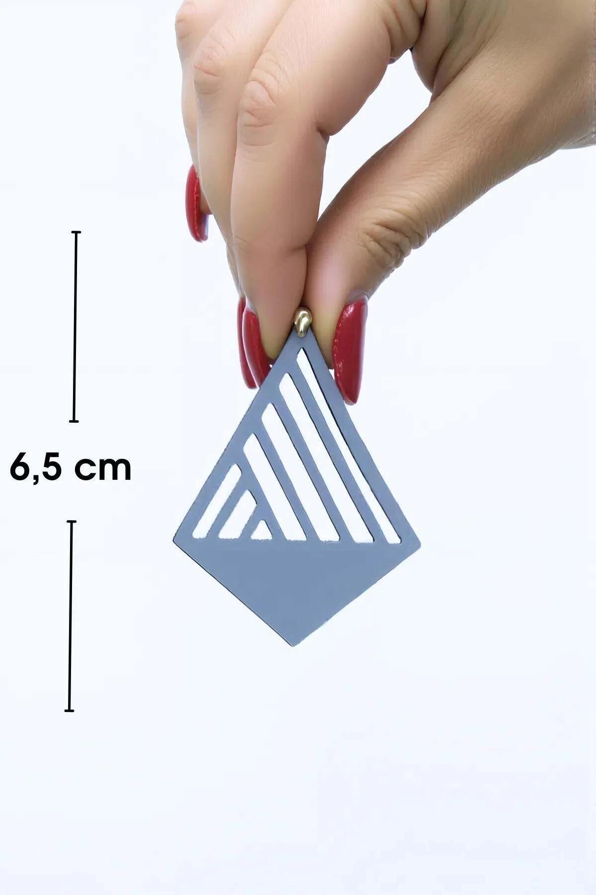 Reflective Triangle Geometric Statement Earrings