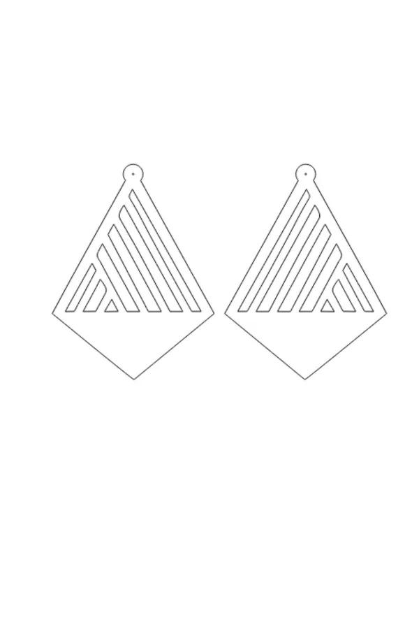 Reflective Triangle Geometric Statement Earrings