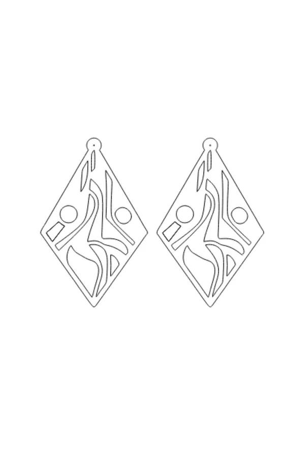Rainbow Reflective Geometric Cutout Earrings