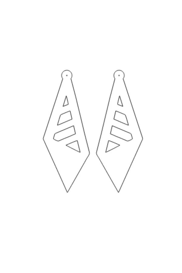 Reflective Prism Laser Cut Drop Earrings