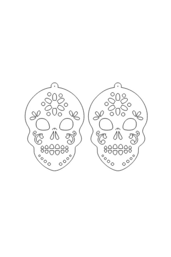 Day of the Dead Skull Dangle Earrings