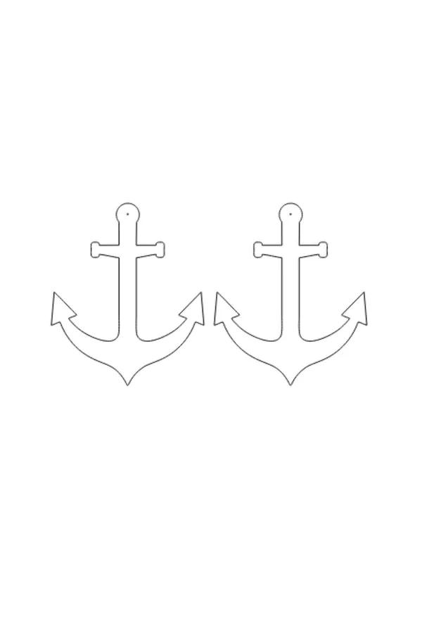 Reflective Anchor Drop Earrings