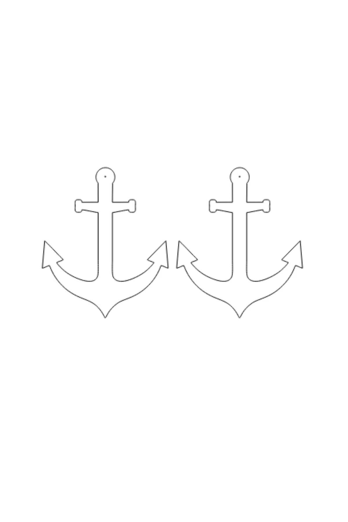 Reflective Anchor Drop Earrings
