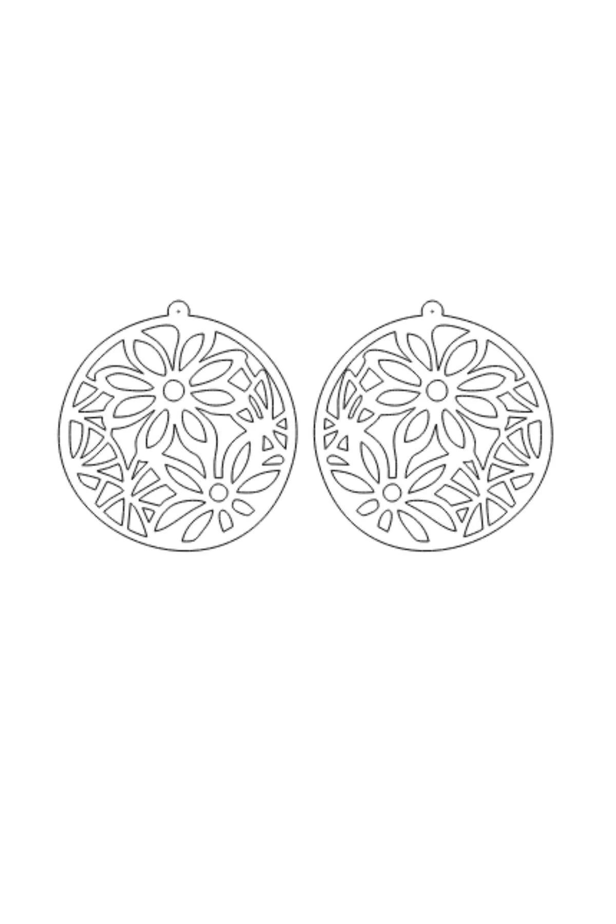 Floral Laser Cut Faux Leather Drop Earrings