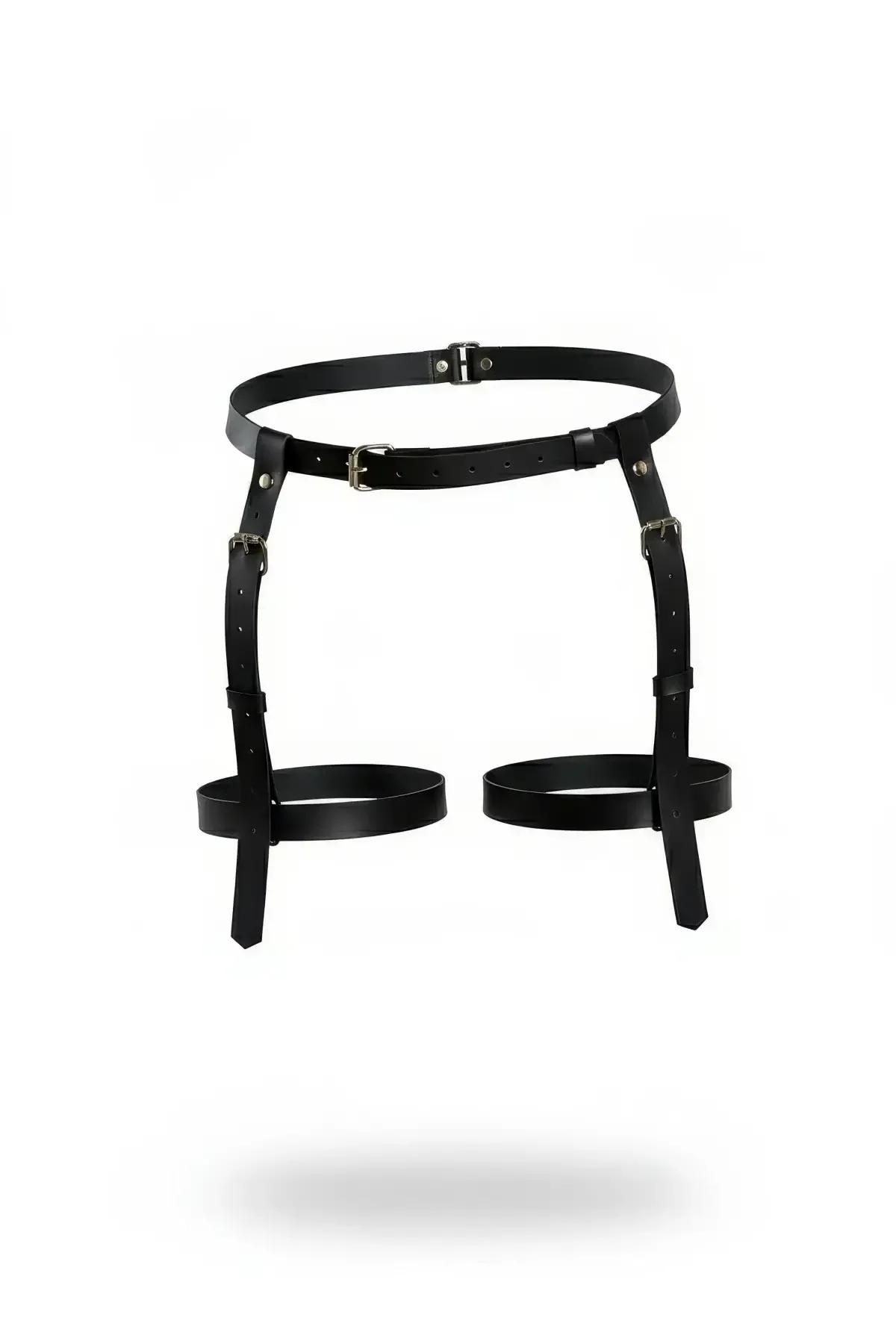 Adjustable Thigh Garter Harness with Double Waist Belt