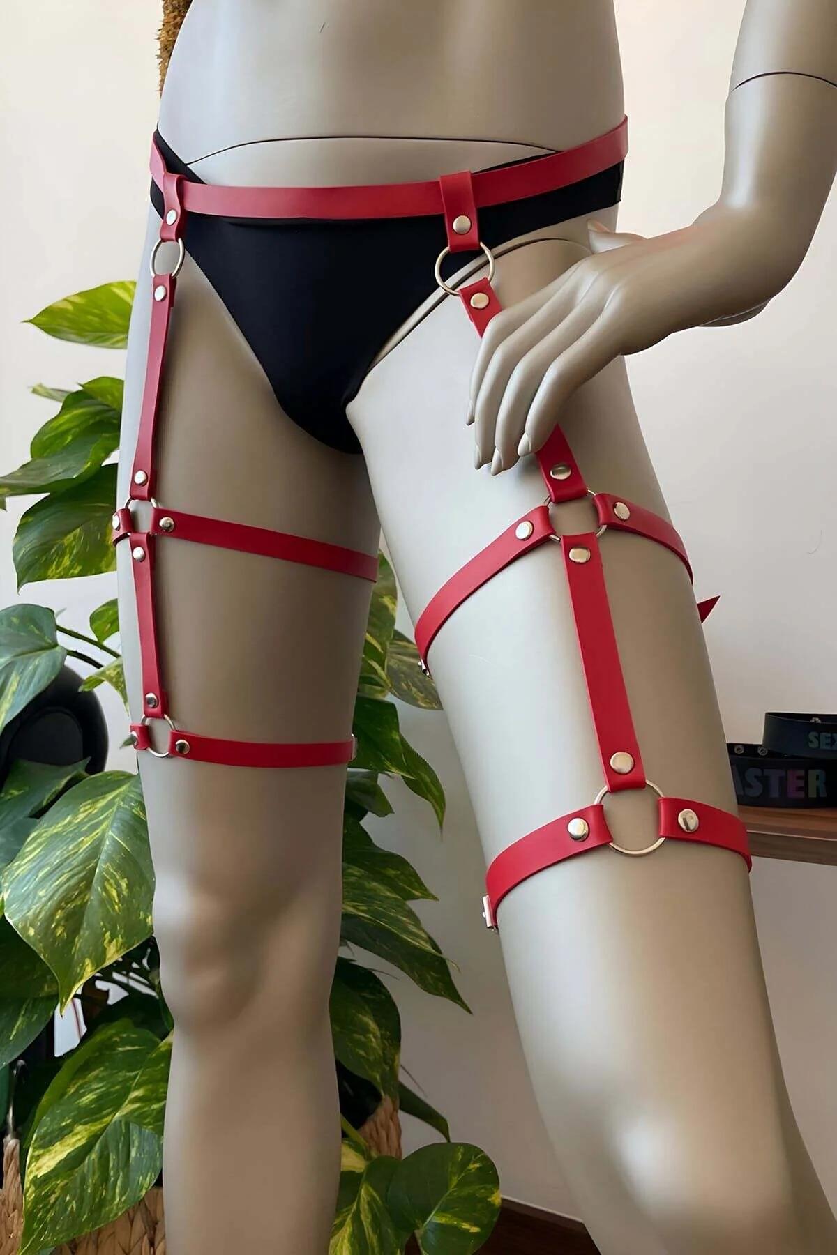 Adjustable Strappy Thigh Harness with O-Rings