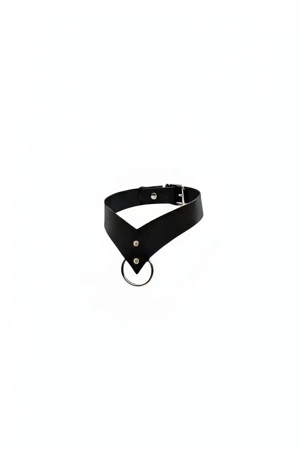 V-Neck Choker with O-Ring Accent