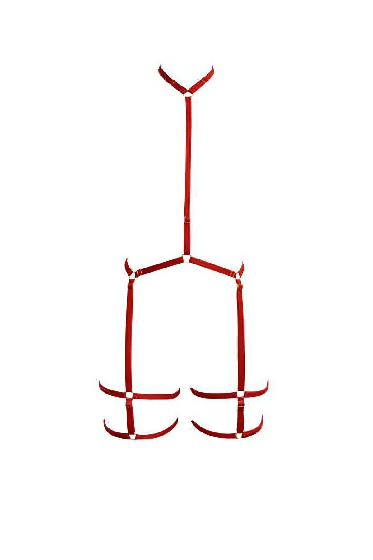 Strappy Garter Body Harness with Adjustable Straps