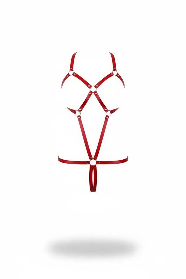 Strappy O-Ring Faux Leather Body Harness