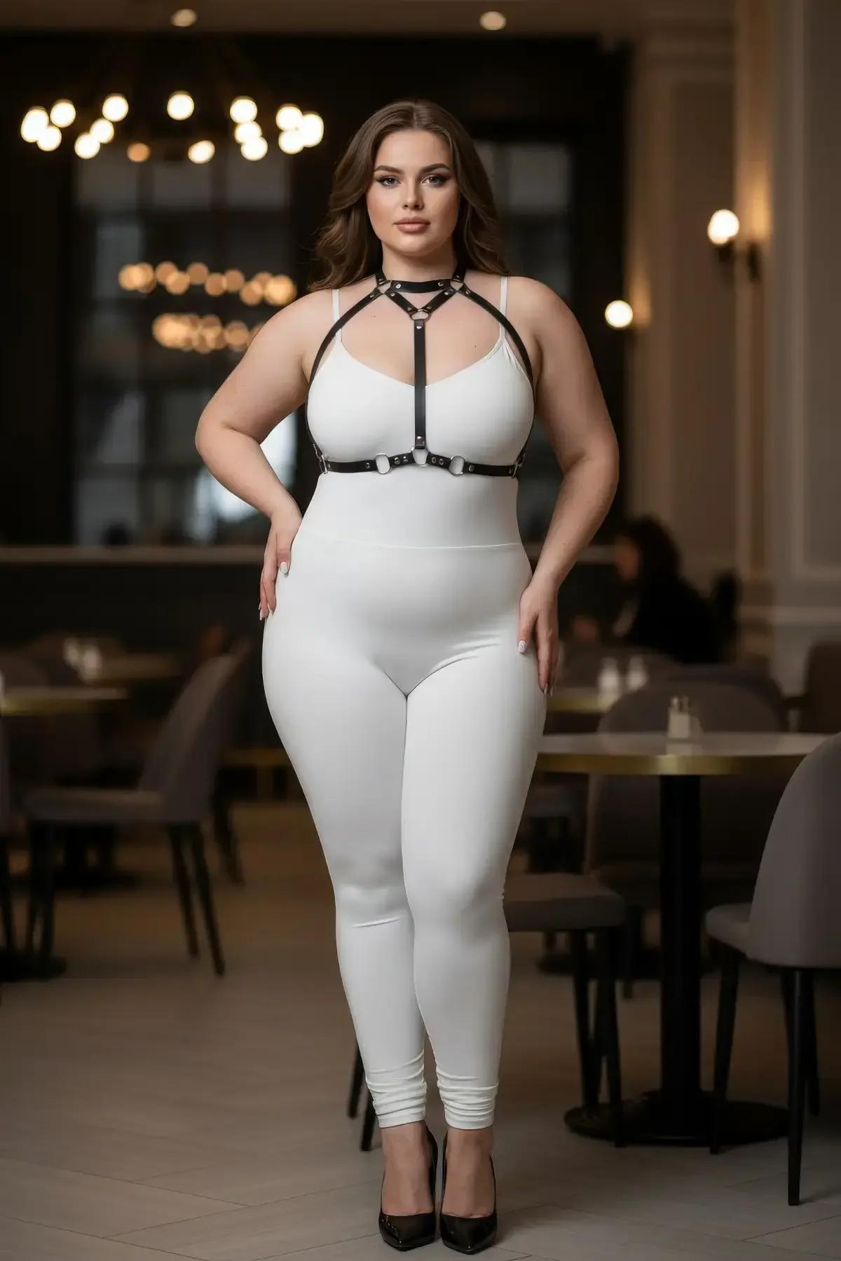 Strappy Body Harness with Silver O-Rings
