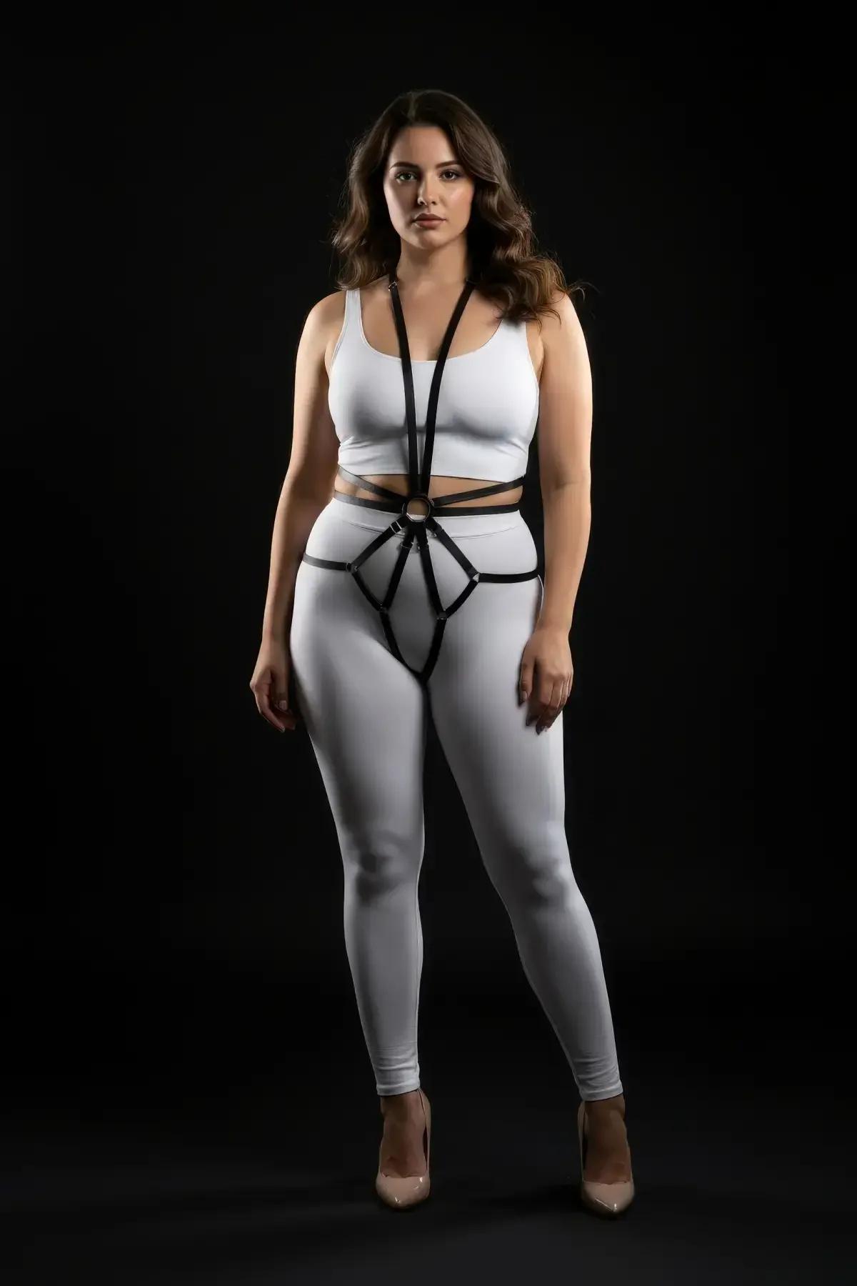 Full Body Harness with Central O-Ring Detail