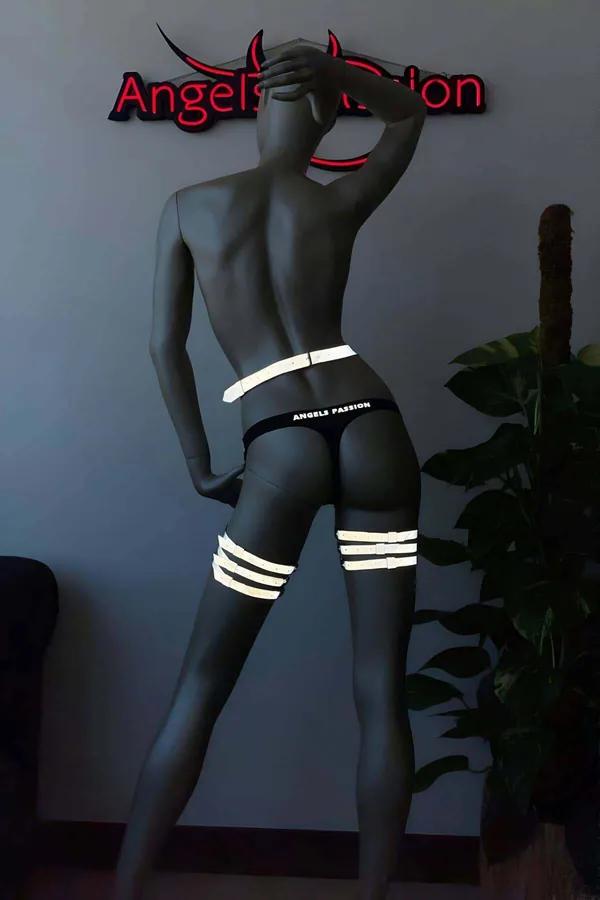 Reflective Leg Harness Garter with Adjustable Thigh Straps