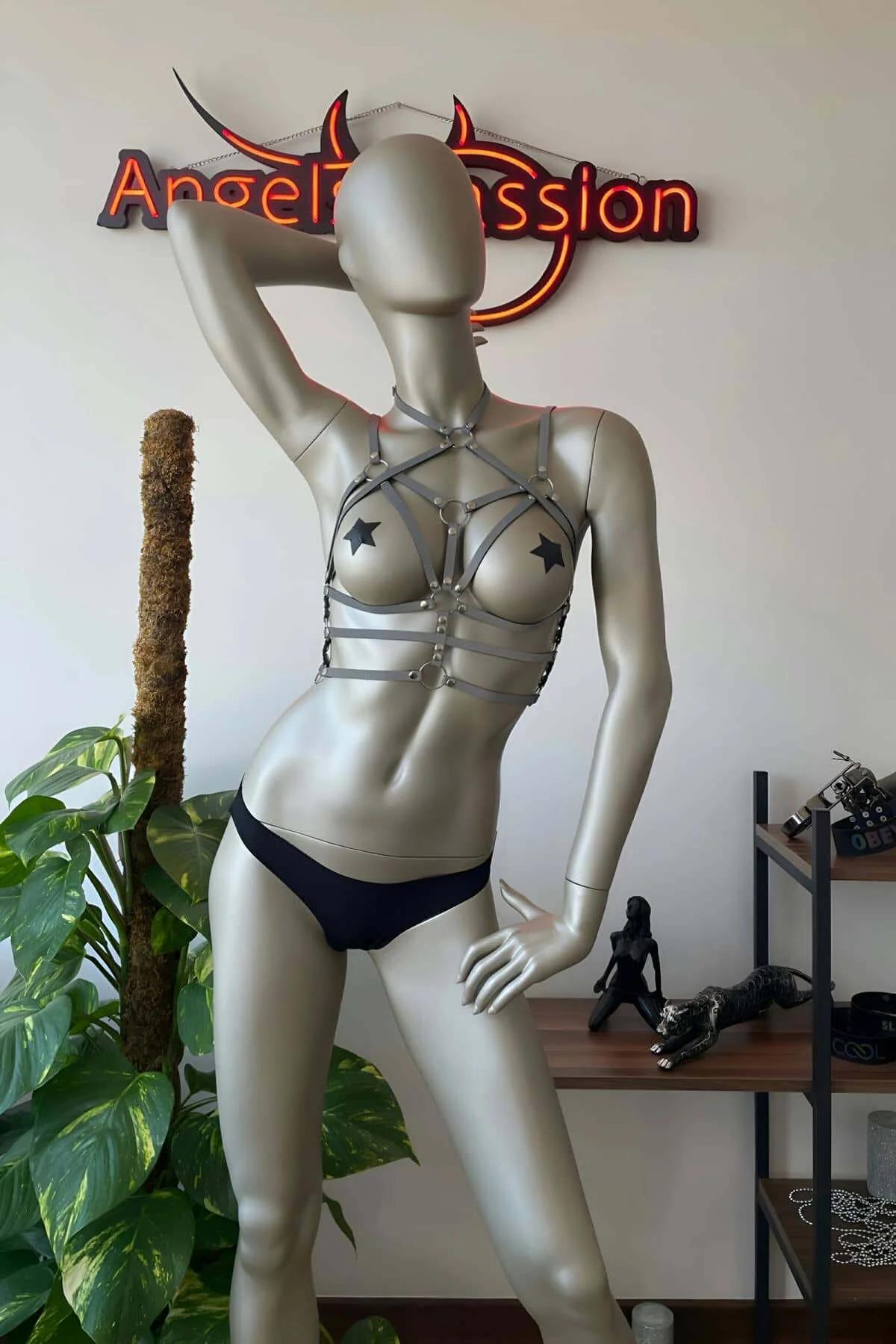Reflective Strappy Body Harness with O-Rings