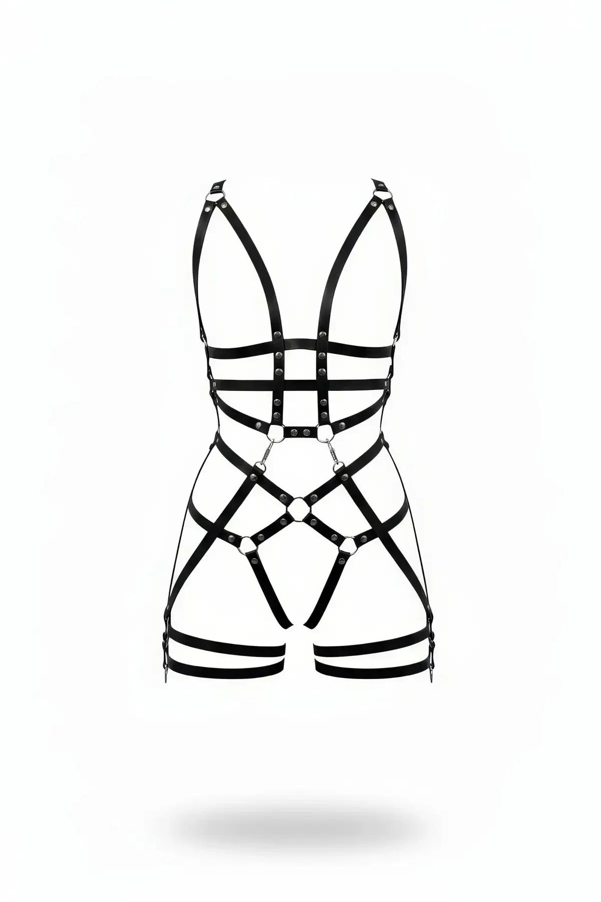 Full Body Caged Harness with Adjustable Straps & O-Ring Connectors