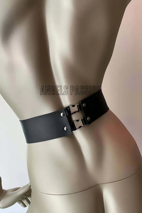 Lace-Up Corset Body Harness with Chest Strap