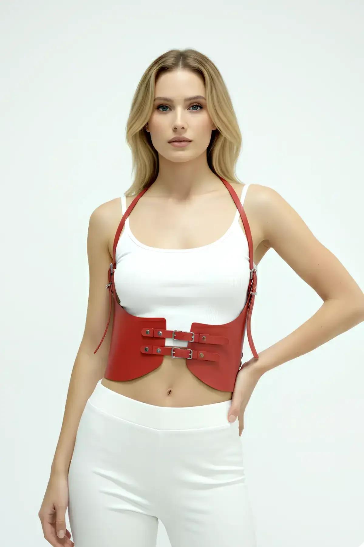Underbust Cinch Harness with Double Buckle Detail
