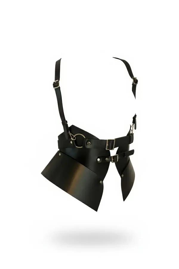 Underbust Corset Harness with Wide Faux Leather Panels