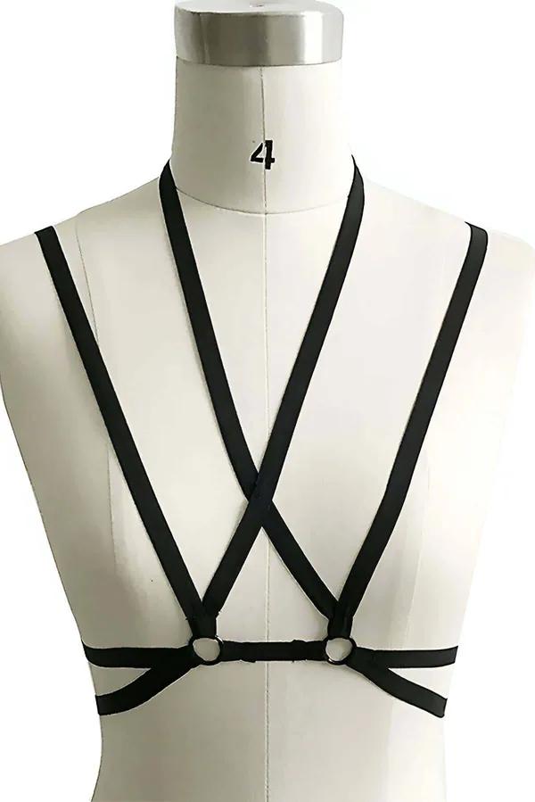 Strappy Chest Harness with Minimalist O-Ring
