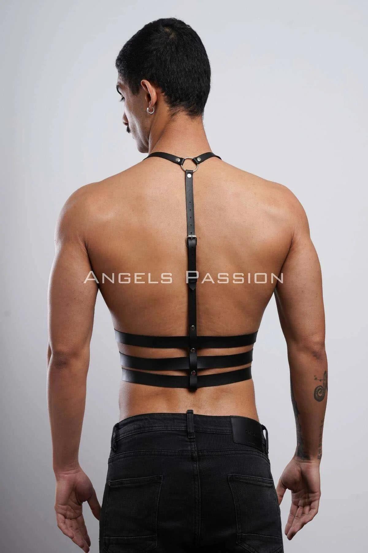 Multi-Strap Faux Leather Chest Harness
