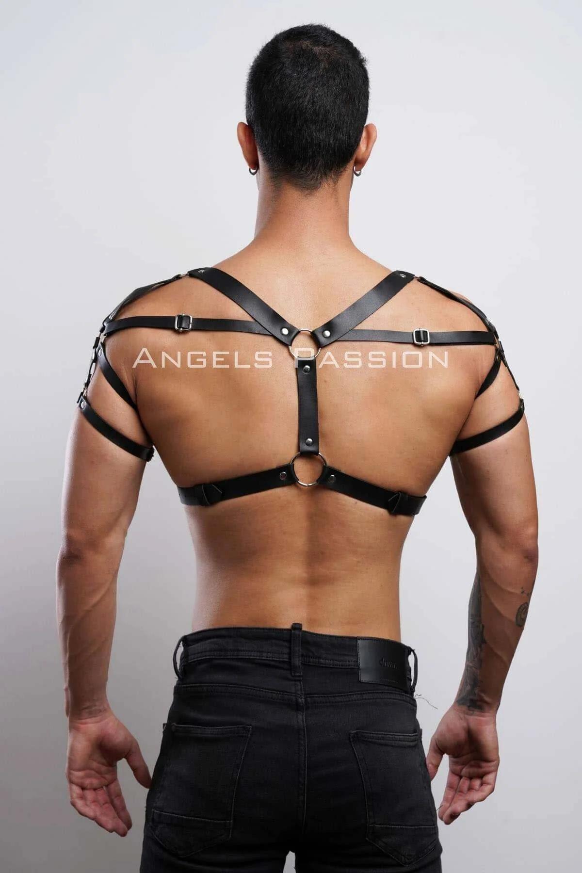 Adjustable V-Strap Body Harness with O-Rings