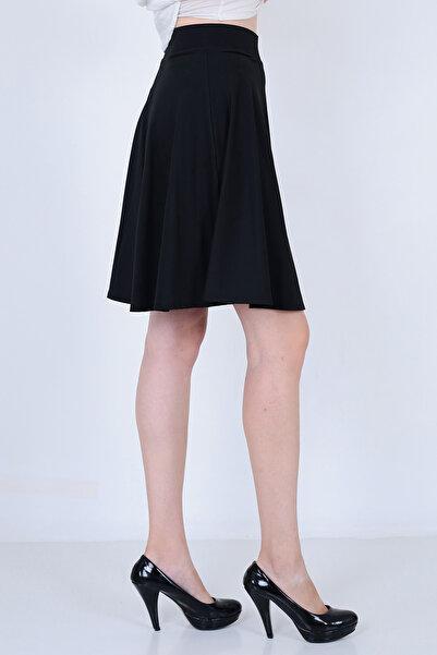Black High-Waisted Skater Skirt Women A-Line Flare Everyday Wear