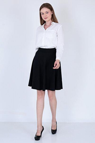 Black High-Waisted Skater Skirt Women A-Line Flare Everyday Wear