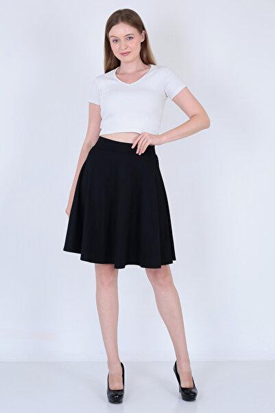 Black High-Waisted Skater Skirt Women A-Line Flare Everyday Wear