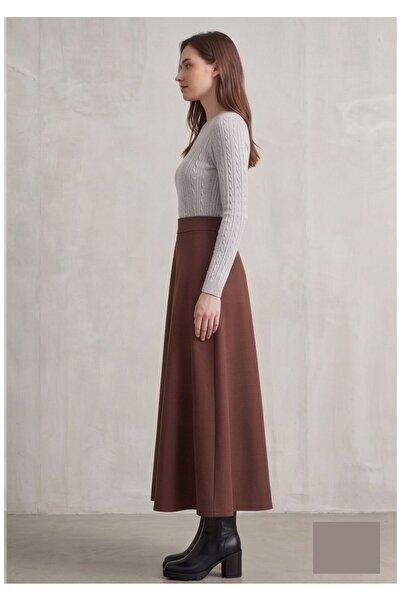 Dove Grey Braided Cable Knit Sweater with Long Sleeves