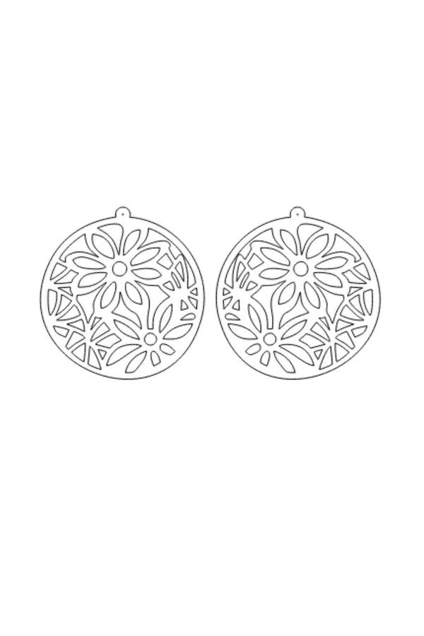 Reflective Laser-Cut Flower Earrings