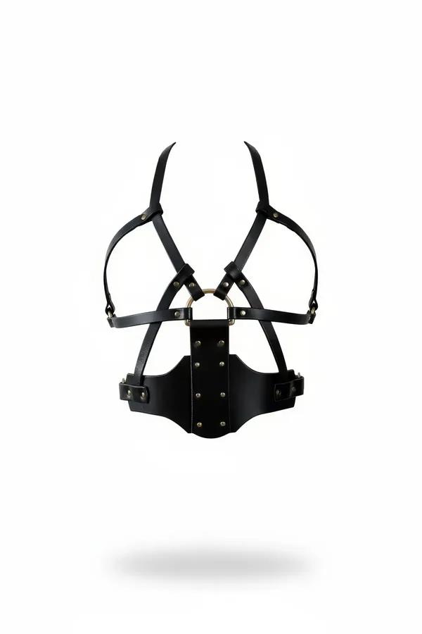 Studded Underbust Harness with Central O-Ring