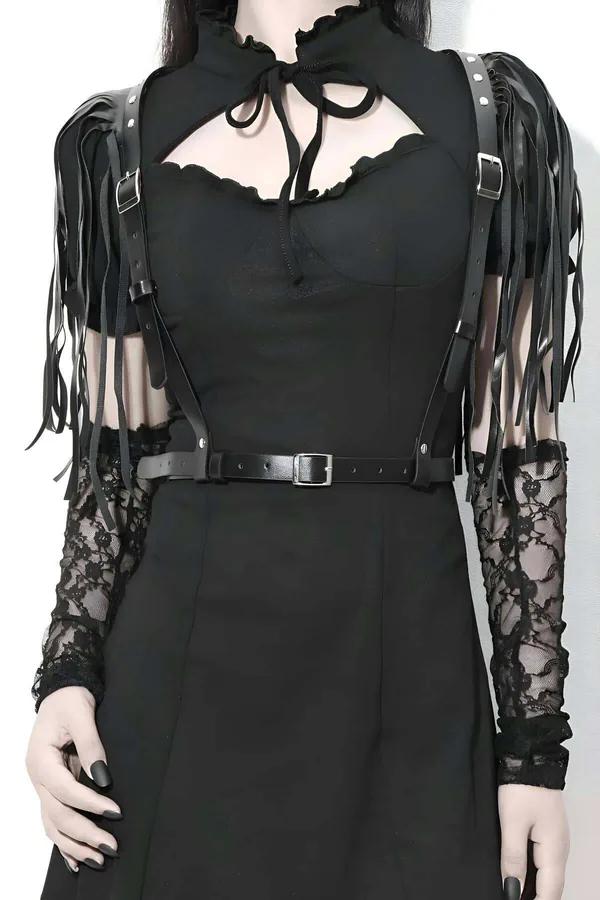 Body Harness with Fringe Shoulder Straps