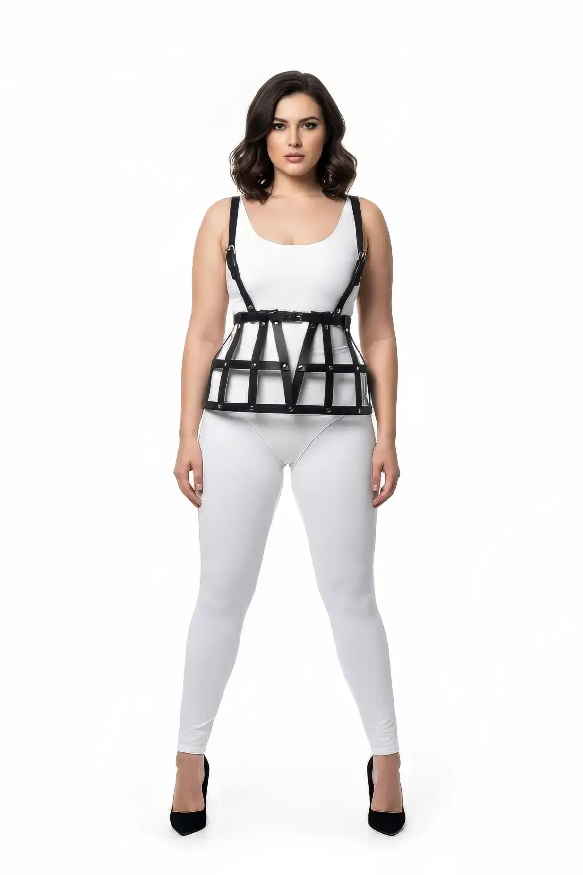 Structured Cage Body Harness with Adjustable Straps