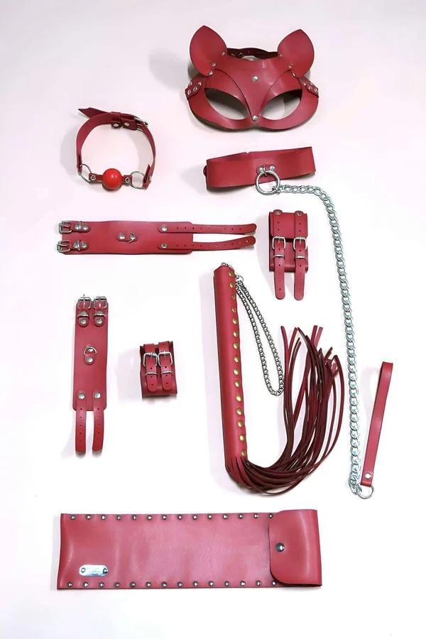 Crimson Vegan Leather Full Accessory Collection