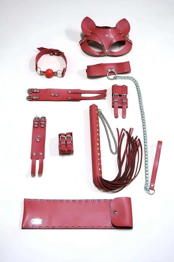 Crimson Vegan Leather Full Accessory Collection