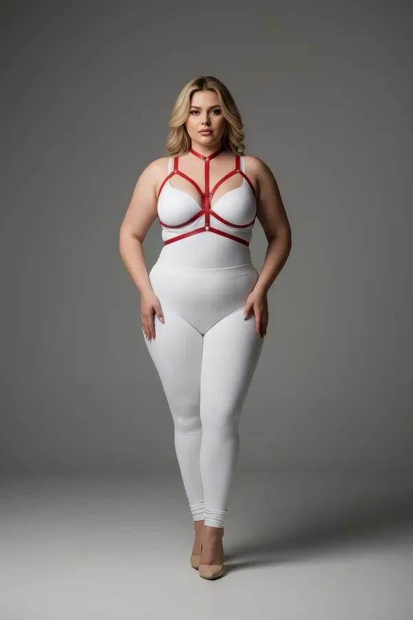 Strappy Body Harness with Adjustable O-Ring