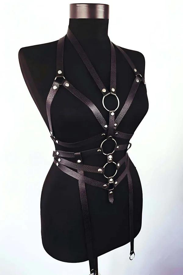 Multi-Strap Body Harness with O-Ring Accents