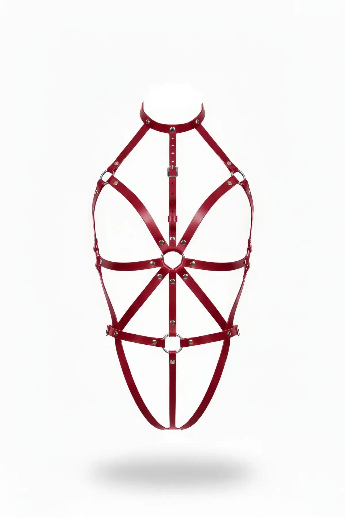 Full Body Harness with Choker & O-Ring