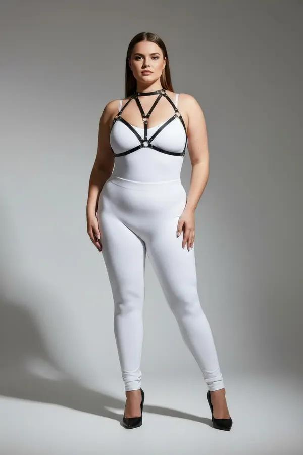 Strappy Body Harness with O-Ring Detail