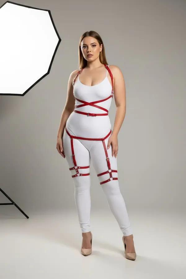 Strappy Red Full Body Harness