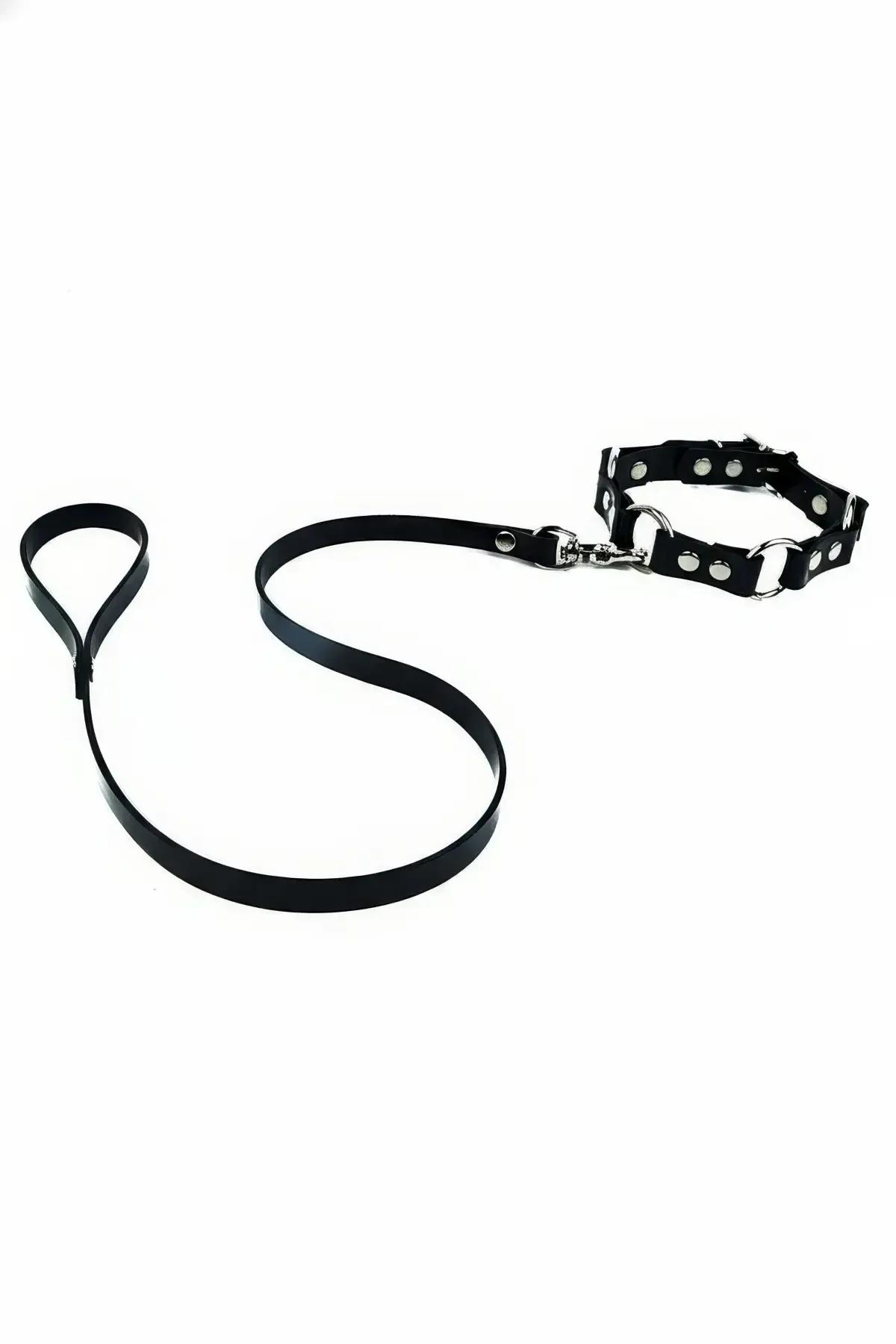 Studded Choker with Detachable Leash