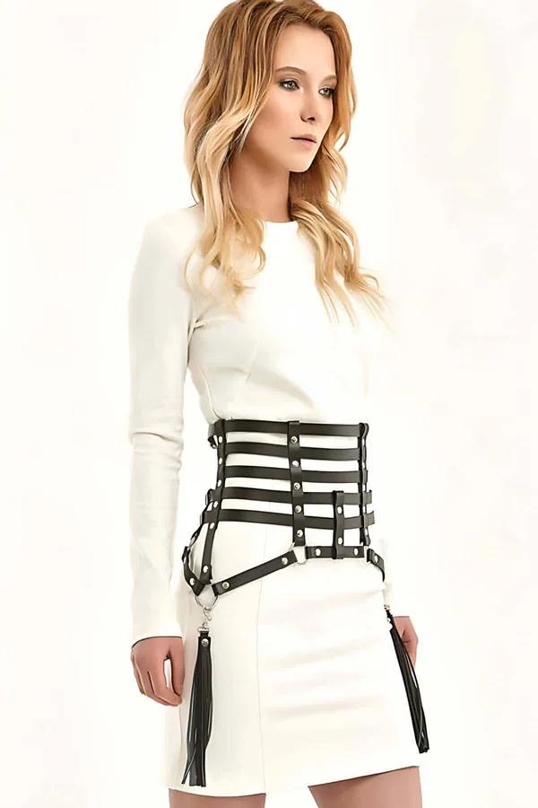 Corset Harness Belt with Hanging Tassels