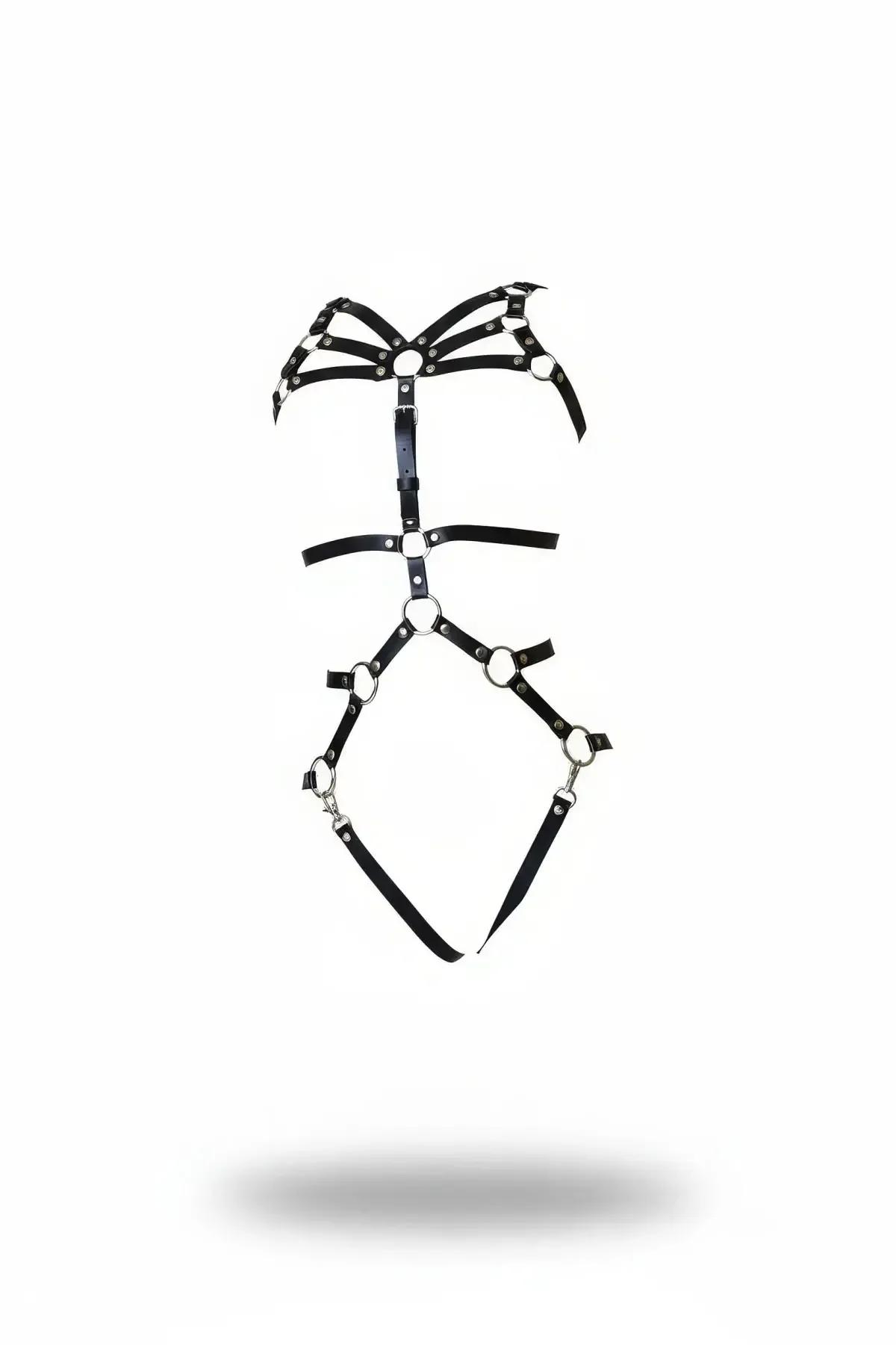 Adjustable Full Body Harness with O-Ring Accents