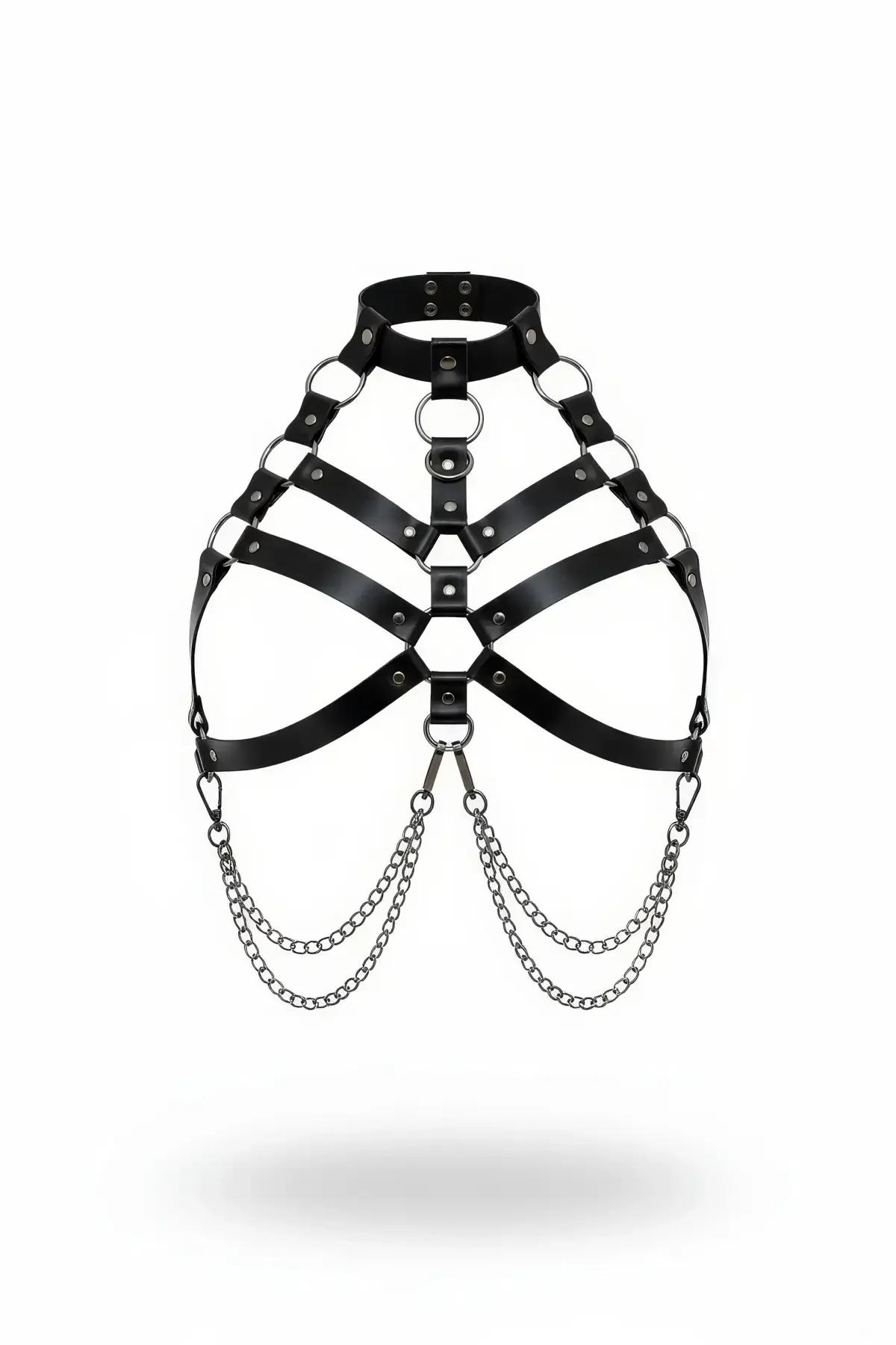 Halter Style Body Harness with Detachable Chains