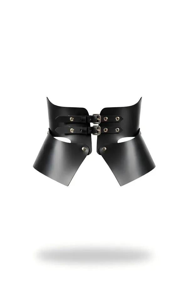 Sculpted Faux Leather Underbust Waspie Corset