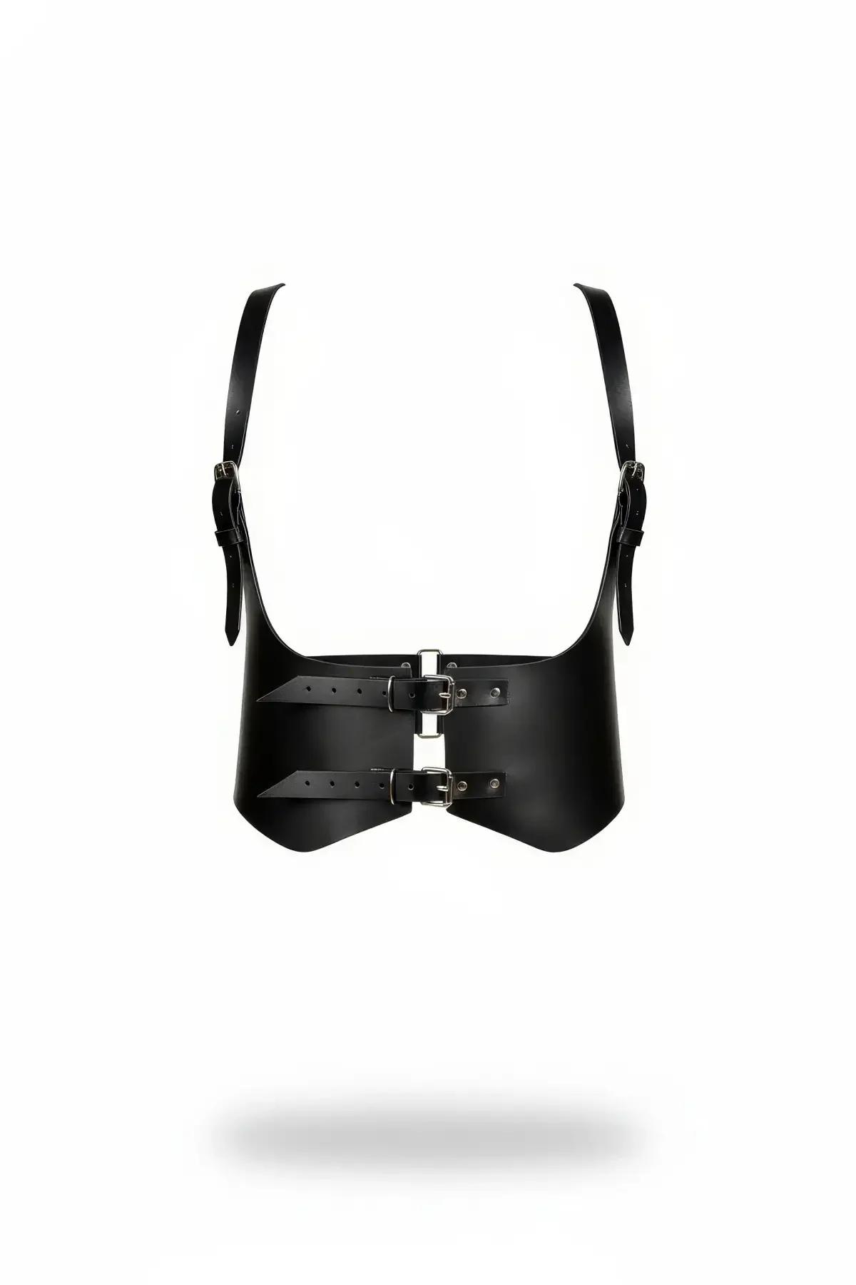 Wide Underbust Harness Belt with Double Back Buckles